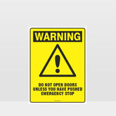 Custom Gate Signs,Warning Do Not Open Doors Sign
